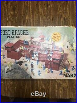 Vintage 1960's MARX Fort Apache Play Set 3681 With Original Box