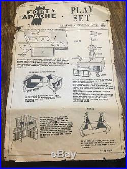 Vintage 1960's MARX Fort Apache Play Set 3681 With Original Box