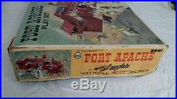 Vintage 1960's MARX Fort Apache Play Set 3681 With Original Box 1