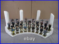 Vintage 1960's MARX Presidents Figures with Display Stand Complete Set of 35