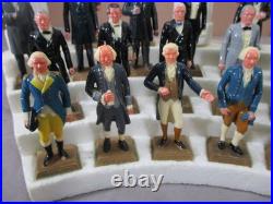 Vintage 1960's MARX Presidents Figures with Display Stand Complete Set of 35
