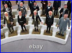 Vintage 1960's MARX Presidents Figures with Display Stand Complete Set of 35