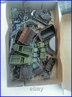 Vintage 1960's Marx Miniature Play Set BATTLE GROUND with Original Box NICE