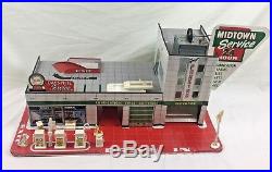 Vintage 1960's Marx Sears Allstate Gas Service Station Tin Midtown