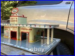 Vintage 1960's Marx Tin Litho Day & Nite Gas Service Station Center Lubritorium