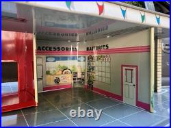 Vintage 1960's Marx Tin Litho Day & Nite Gas Service Station Center Lubritorium