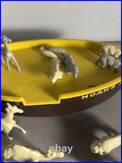 Vintage 1960s Louis Marx Noah's Ark Swansea Wales Playset 20 Animals Incomplete
