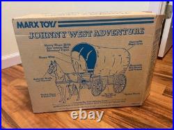Vintage 1960s MARX JOHNNY WEST Covered wagon horse & harness boxed 4434 Play set