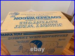 Vintage 1960s MARX JOHNNY WEST Covered wagon horse & harness boxed 4434 Play set