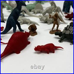 Vintage 1960s MARX toys dinosaur prehistoric times playset lot of 33 as is