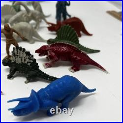 Vintage 1960s MARX toys dinosaur prehistoric times playset lot of 33 as is