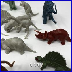 Vintage 1960s MARX toys dinosaur prehistoric times playset lot of 33 as is