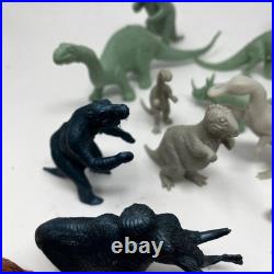 Vintage 1960s MARX toys dinosaur prehistoric times playset lot of 33 as is