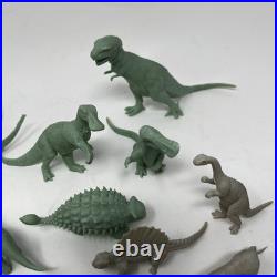Vintage 1960s MARX toys dinosaur prehistoric times playset lot of 33 as is