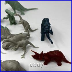 Vintage 1960s MARX toys dinosaur prehistoric times playset lot of 33 as is