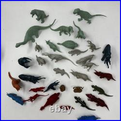 Vintage 1960s MARX toys dinosaur prehistoric times playset lot of 33 as is
