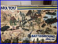 Vintage 1960s Marx Battleground Play Set #4756 Box Accessories Army France USA
