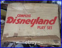 Vintage 1960s Marx Disneyland Playset #4368 original box with several pieces