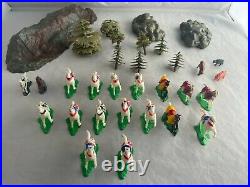 Vintage 1960s Marx Miniature Playset Knights & Vikings In Original Box Very Nice