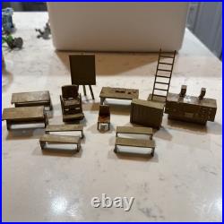 Vintage 1960s Marx Moon Base Lab Furniture Desk Chair Bench Ladder Computer Etc