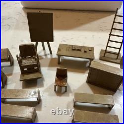 Vintage 1960s Marx Moon Base Lab Furniture Desk Chair Bench Ladder Computer Etc