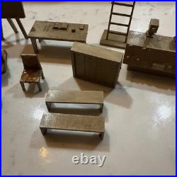 Vintage 1960s Marx Moon Base Lab Furniture Desk Chair Bench Ladder Computer Etc