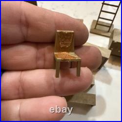 Vintage 1960s Marx Moon Base Lab Furniture Desk Chair Bench Ladder Computer Etc