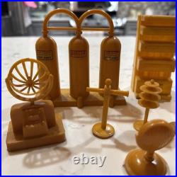 Vintage 1960s Marx Moon Base Original Accessories Oxygen Tanks Lasers Shelve Etc