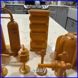 Vintage 1960s Marx Moon Base Original Accessories Oxygen Tanks Lasers Shelve Etc