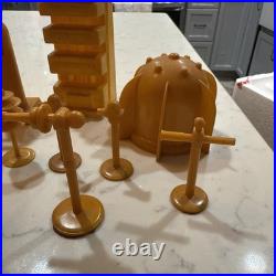 Vintage 1960s Marx Moon Base Original Accessories Oxygen Tanks Lasers Shelve Etc