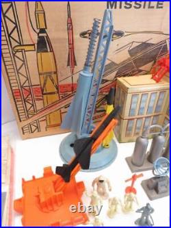 Vintage 1960s Marx Playset Cape Canaveral Missile Base Playset with Bags & Record