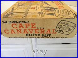 Vintage 1960s Marx Playset Cape Canaveral Missile Base Playset with Bags & Record