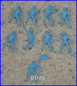 Vintage 1960s Marx Playset Long Coat Cavalry Mold Shot of 9 Soldiers Fort Apache