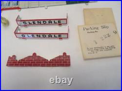 Vintage 1960s Marx Talking Railroad Station Glendale #4418