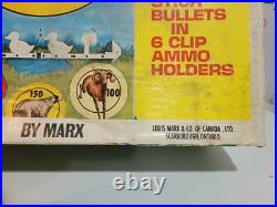 Vintage 1960s Marx Targetland Tin Rifle Range Playset No. 5650 Complete with Box