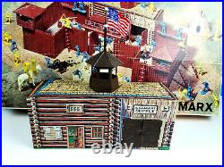 Vintage 1960s Marx Toys Fort Apache P1570 / 3681 Playset w Accessories & Box