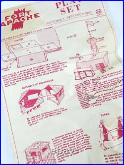 Vintage 1960s Marx Toys Fort Apache P1570 / 3681 Playset w Accessories & Box