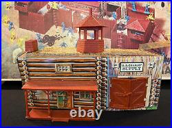 Vintage 1960s Marx Toys Fort Apache Play Set 3681 Original Box Cowboy Indian