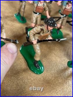 Vintage 1960s Marx Warriors of World World War II British Soldiers Lot of 14
