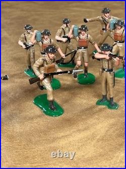 Vintage 1960s Marx Warriors of World World War II British Soldiers Lot of 14