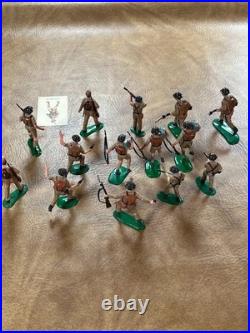 Vintage 1960s Marx Warriors of World World War II British Soldiers Lot of 14