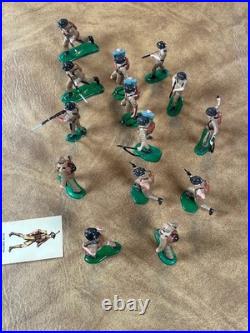 Vintage 1960s Marx Warriors of World World War II British Soldiers Lot of 14