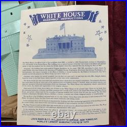 Vintage 1960s Marx White House Playset Plastic Display Complete withBox Unbuilt