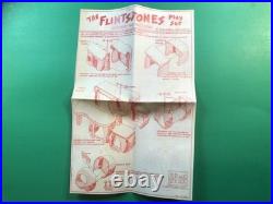 Vintage 1961 Flintstones Play Set No. 4762 + Background + 11 Standees