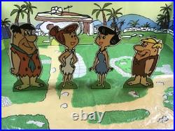 Vintage 1961 Flintstones Play Set No. 4762 + Background + 11 Standees