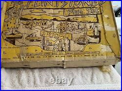 Vintage 1961 Marx Flintstones Playset #4672 WithAccessories & Original Box