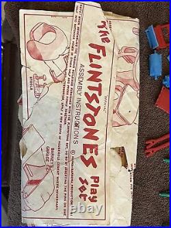 Vintage 1961 Marx Flintstones Playset #4672 WithAccessories & Original Box