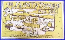 Vintage 1961 Marx The Flintstones Bedrock City Village Play Set withBox RARE