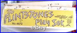 Vintage 1961 Marx The Flintstones Bedrock City Village Play Set withBox RARE