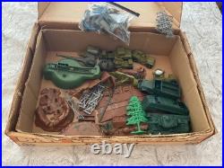 Vintage 1963 Marx Battleground Army Playset 4754 in Original Box. 110 Pieces